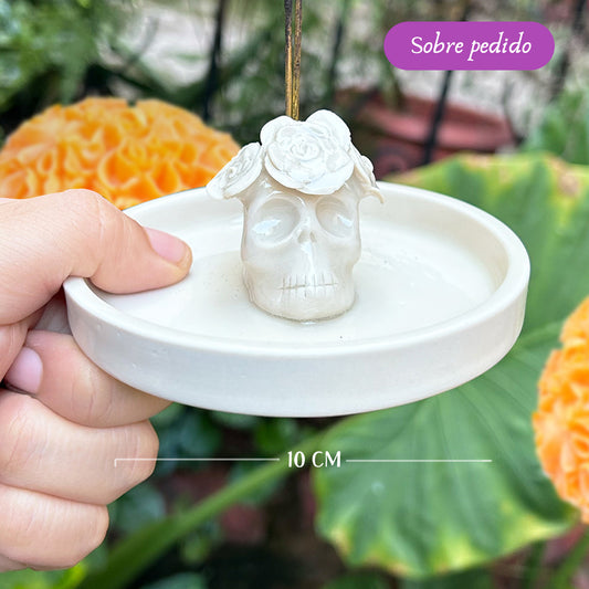 Porta incienso catrina (Sobre pedido)